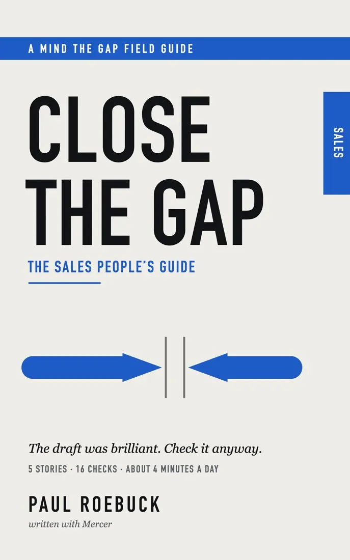 Cover of Close the Gap, the sales field guide
