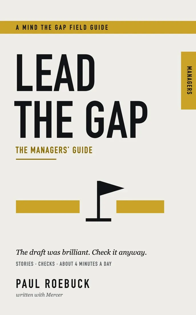 Cover of Lead the Gap, the managers field guide