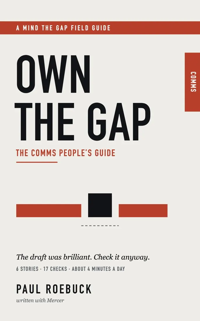 Cover of Own the Gap, the comms field guide