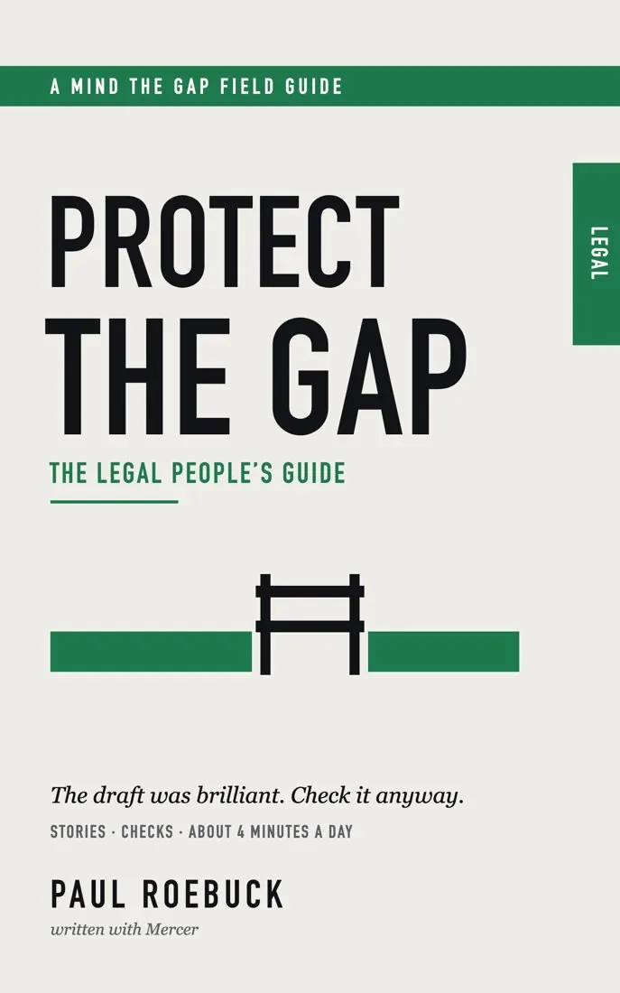 Cover of Protect the Gap, the legal field guide