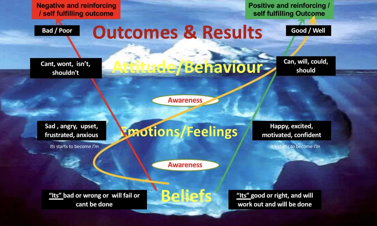 The iceberg of behaviour